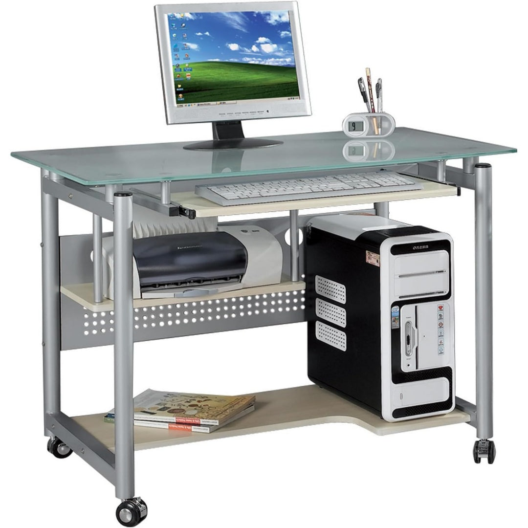 postazioni di lavoro per computer legno vetro temperato gaming ufficio