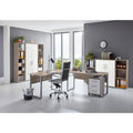 set arredo studio bianco con ripiani per ufficio
