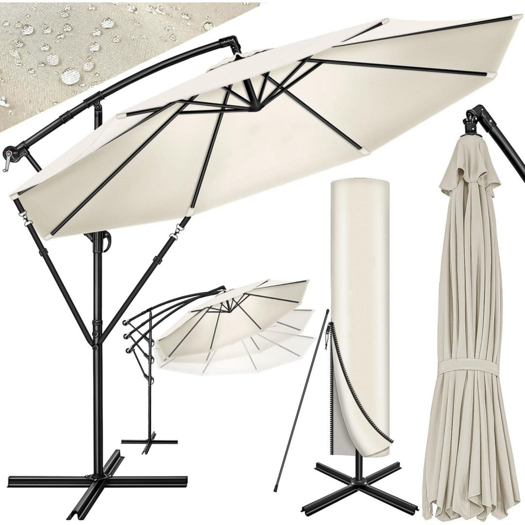 ombrelloni beige alluminio impermeabile